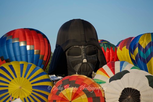 Darth Vadar rises above the multitude of balloons at the 2012 Great Reno Balloon Race.